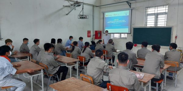 Students at the opening ceremony of Automotive repair class