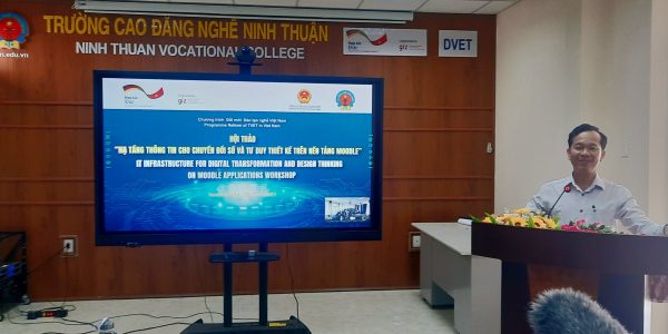 Opening speech by Mr. Nguyen Phan Anh Quoc at the workshop of Information Infrastructure for Digital transformation and Design Thinking on the Moodle application